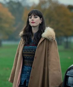 The Gentlemen 2024 Kaya Scodelario Shearling Coat