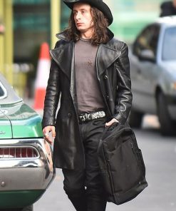 5lbs Of Pressure 2024 Rory Culkin Black Leather Coat