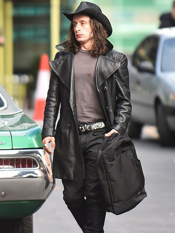 5lbs Of Pressure 2024 Rory Culkin Black Leather Coat