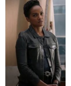 The Rookie S06 Mekia Cox Black Leather Jacket