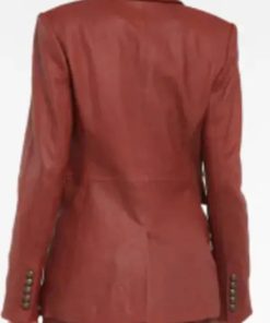 Annie Brown Leather Blazer
