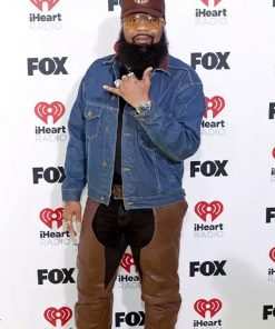 Iheartradio Music Awards 2024 Blanco Brown Denim Jacket