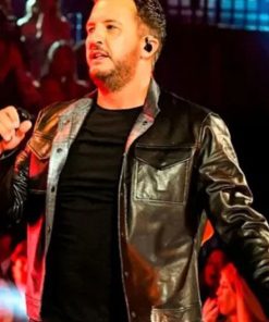 American Idol 2024 Luke Bryan Leather Jacket