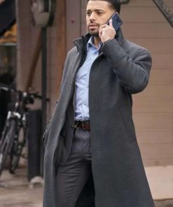 Alert Missing Persons Unit Mike Sherman Black wool Coat
