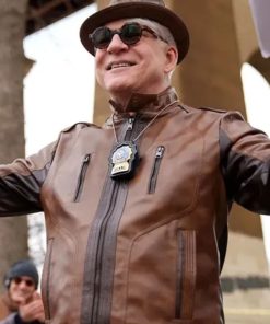 Steve Martin Brown Leather Jacket