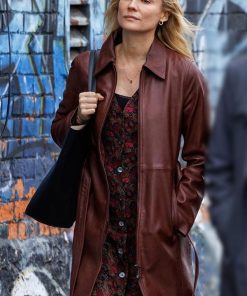 Longing 2024 Diane Kruger Leather Coat