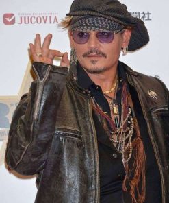 Johnny Depp Leather Black Jacket