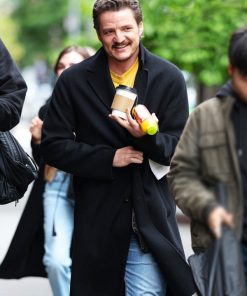 Materialists 2024 Pedro Pascal Black Coat