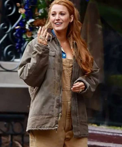 It Ends With Us Blake Lively Grey Jacket