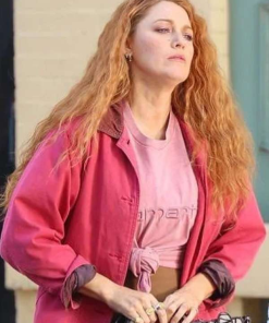 It Ends With Us Blake Lively Pink Jacket