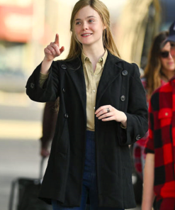 A Complete Uknown Elle Fanning Black Coat