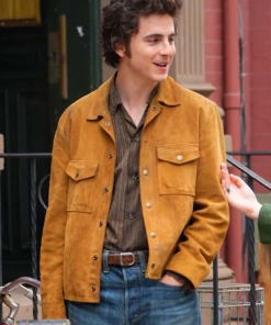 A Complete Unknown Timothee Chalamet Brown Suede Jacket