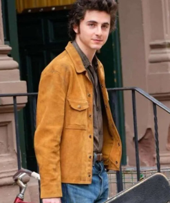 Timothee Chalamet Brown Suede Jacket
