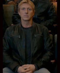 Cobra Kai William Zabka Black Leather Jacket