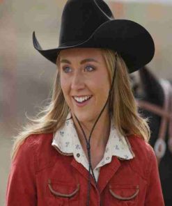 Amber Marshall Red Cotton Jacket