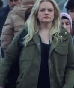 Elisabeth Moss Green Cotton Jacket