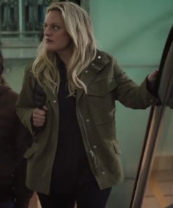 The Veil Elisabeth Moss Green Jacket