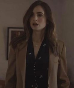 Emily In Paris Lily Collins Brown Blazer