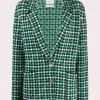 Emily In Paris Lily Collins Green Houndstooth Blazer