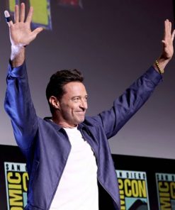 Hugh Jackman Cotton Blue Jacket