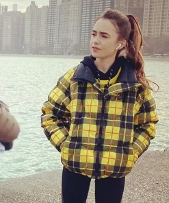Emily In Paris Emily Yellow Plaid Jacket