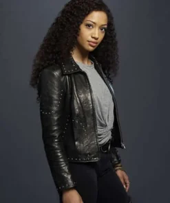 All American Olivia Baker Studded Leather Jacket