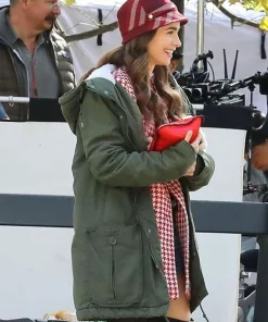 Emily In Paris Lily Collins Green Hooded Jacket