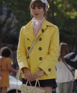 Emily In Paris Lily Collins Yellow Coat