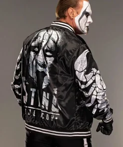 Sting AEW Printed Varsity Jacket