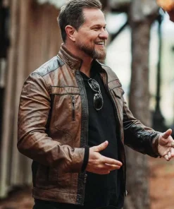 72 Hours Alexander Kane Brown Leather Jacket
