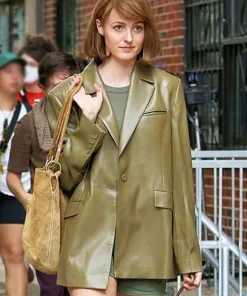 A Different Man Renate Reinsve Leather Blazer