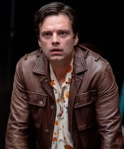 A Different Man Sebastian Stan Brown Leather Jacket