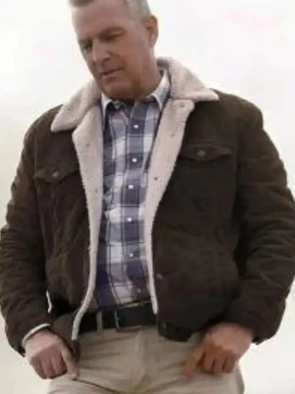 Let Him Go Kevin Costner Brown Suede Jacket