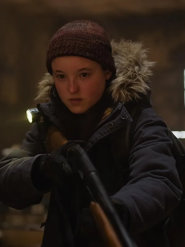 The Last Of Us S02 Bella Ramsey Fur Hooded Jacket - Image 3