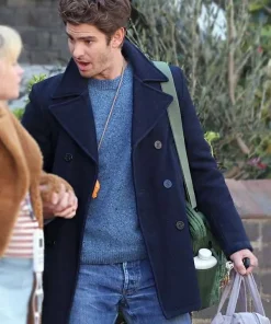 We Live in Time Andrew Garfield Blue Peacoat