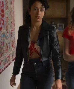 A Family Affair Liza Koshy Black Leather Jacket