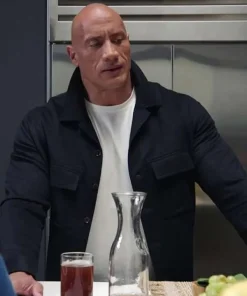 Young Rock Dwayne Johnson Black Cotton Jacket