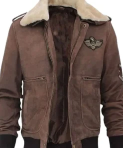 Brown Shearling G1 Bomber Jacket