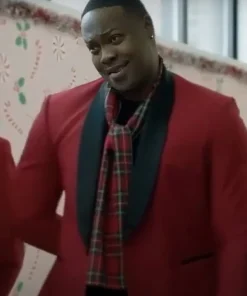 Christmas on Call 2024 Ser'Darius Blain Red Blazer