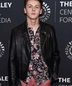 Cobra Kai Jacob Bertrand Black Leather Jacket