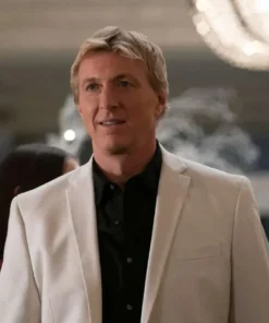 Alternative view of Cobra Kai S03 William Zabka White Blazer