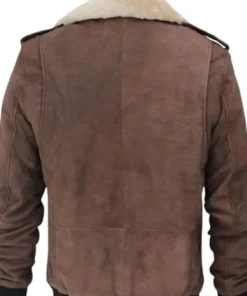 Mens Brown Shearling G1 Bomber Jacket