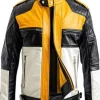Vintage Cafe Racer Retro Leather Jacket