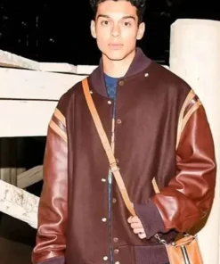 XO Kitty Anthony Keyvan Brown Varsity Jacket - Image 2
