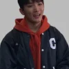 XO Kitty Dae Black Varsity Jacket