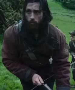 Alternative view of 28 Years Later 2025 Aaron Taylor Johnson Maroon Jacket