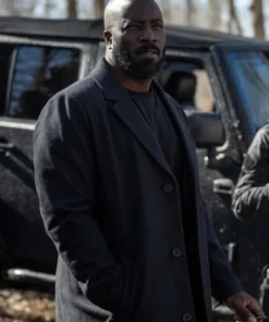 Alarum 2025 Mike Colter Black Wool Coat