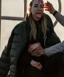 Alarum 2025 Willa Fitzgerald Green Puffer Jacket