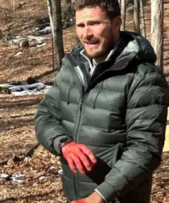 Alternative view of Alarum 2025 Scott Eastwood Green Puffer Jacket
