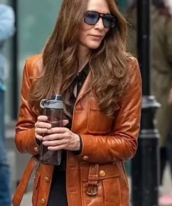 Black Bag 2025 Cate Blanchett Brown Leather Jacket
